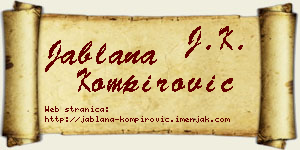 Jablana Kompirović vizit kartica